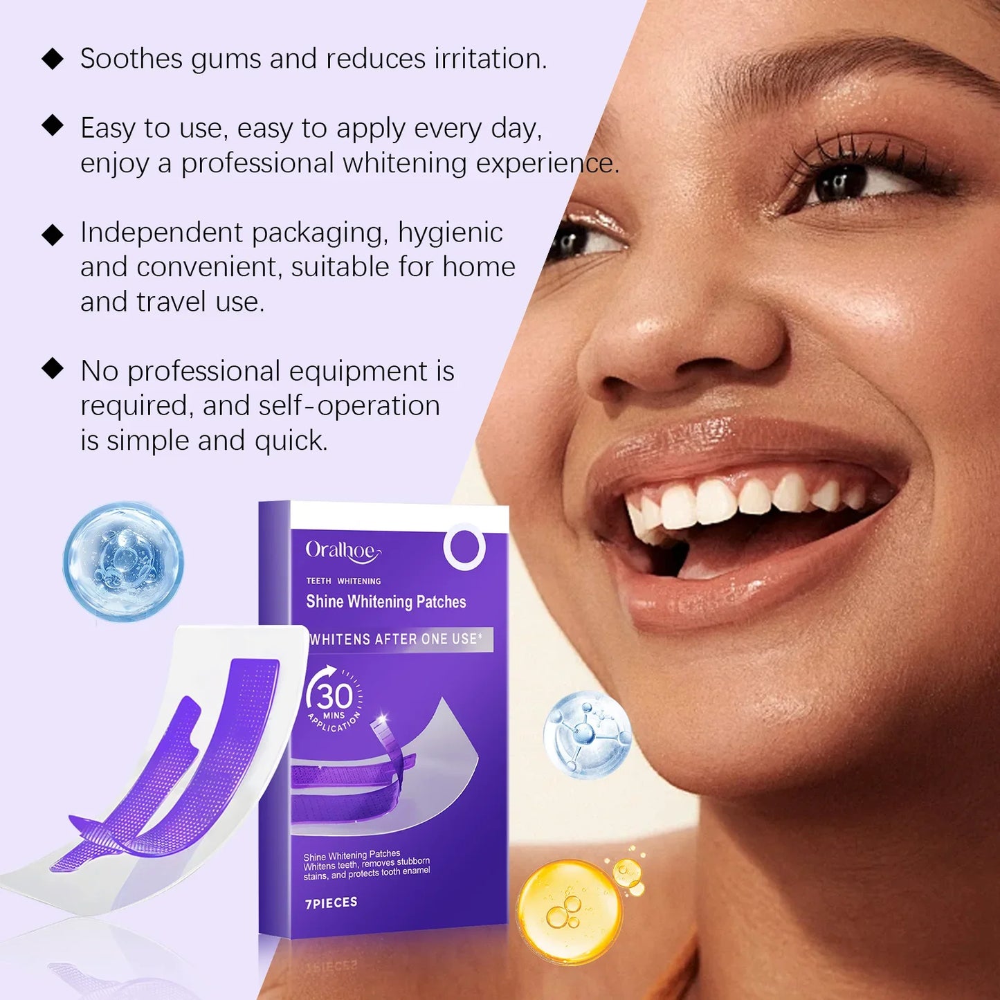 Purple Whitening Strips Stain Remover